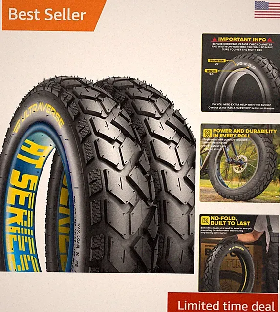 20x3.0 Fat Bike Tire - Adaptive Design for Street & Trail Adventures