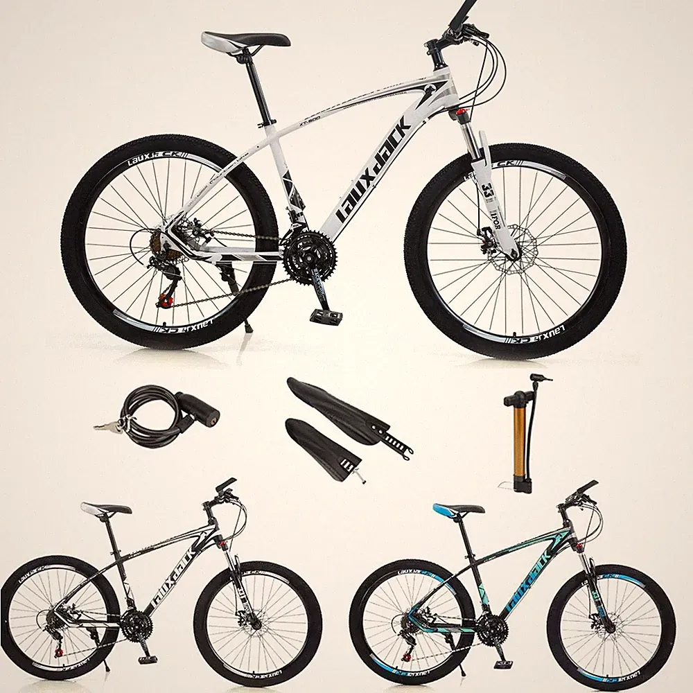 27.5" Wheels Unisex Adults Mountain 21 Speed Bikes Bicycle+Bike Lock+Air Pump