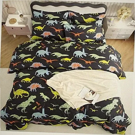 7PCS Bedding Set，Soft Dino Bedding for Kids,Boys and Girls with Twin Dinosaur