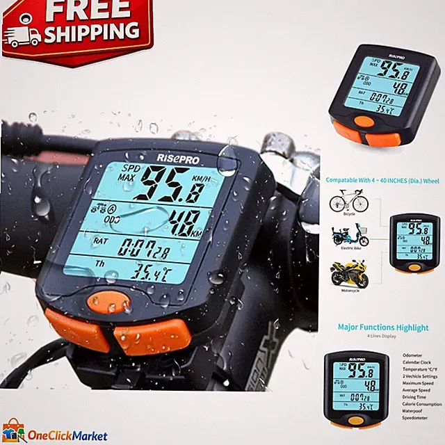 Advanced Wireless Bicycle Speedometer with Multi-Function Features and Backlight