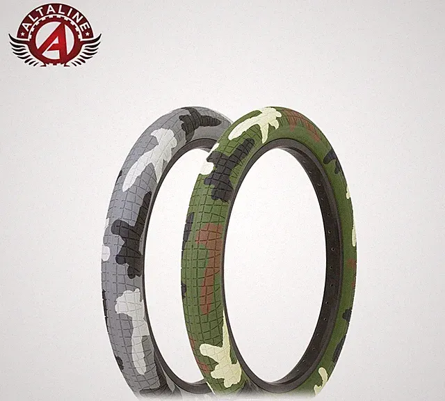 ALTALINE HIGH Performance BMX BICYCLE 20" x 2.40" DURABLE Semi-Slick CAMO TIRE.