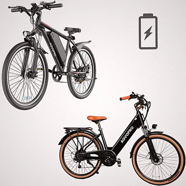 AOVOPRO 26" Electric Bike for Adults Peak 750W Motor 22MPH Top Speed, 35 Miles