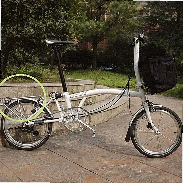 Bicycle Rear Shelf Rear Rack + Easywheels for Brompton Folding Bikes - E/M/A
