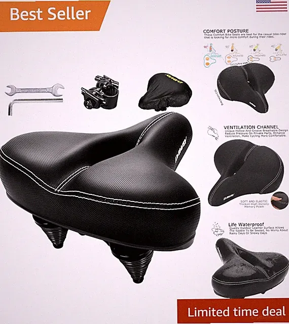 C30 Oversized Bike Seat with Memory Foam - Comfort for Peloton & Mountain Bikes