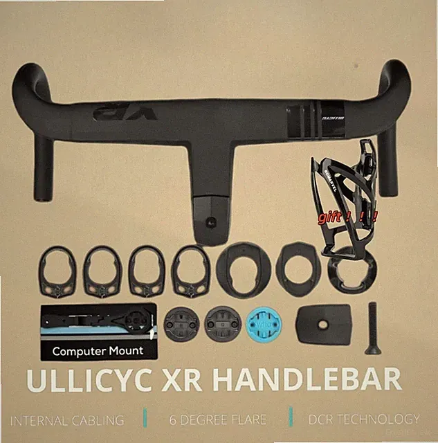Carbon Aero Road Bike Full Internal Cable Routing Handlebar Integrated Bent Bar