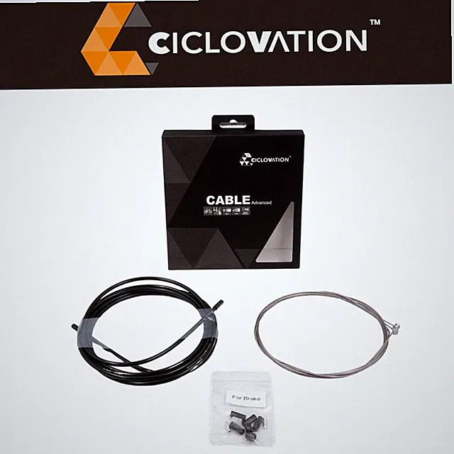 Ciclovation Advanced MTB & Hybrid Bike Brake Cable& Black Housing Set Lubricated
