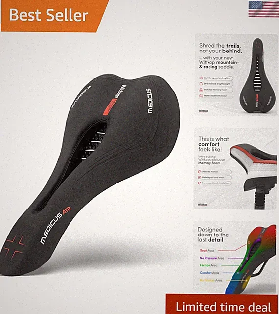 Comfort-Driven Waterproof Bicycle Seat with Advanced Airflow System – Unisex