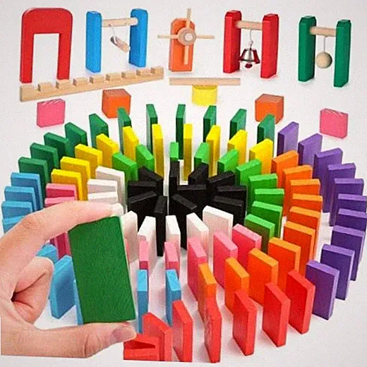 Extra Large Domino Blocks Set for Kids, Educational Racing Game Party Favor
