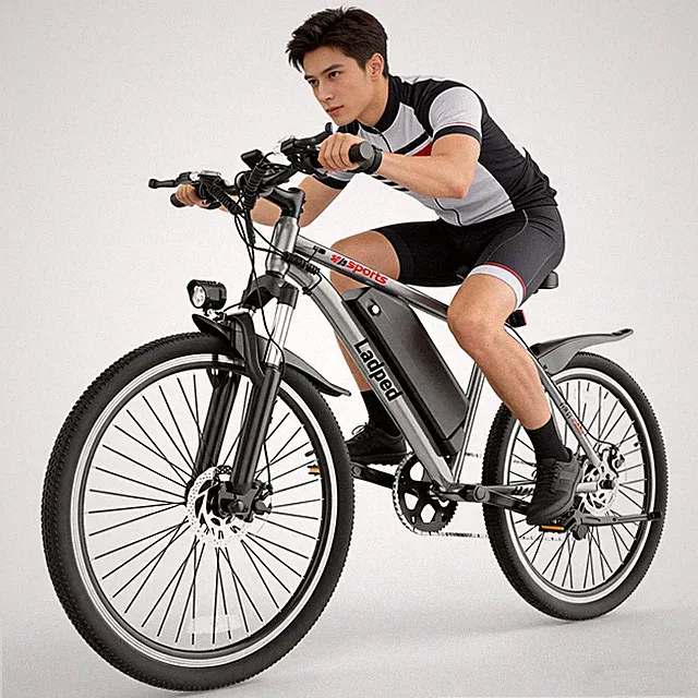 Ladped Electric Bike for Adults, 26" Commuter Ebikes with 7-Speed Gears 50Miles