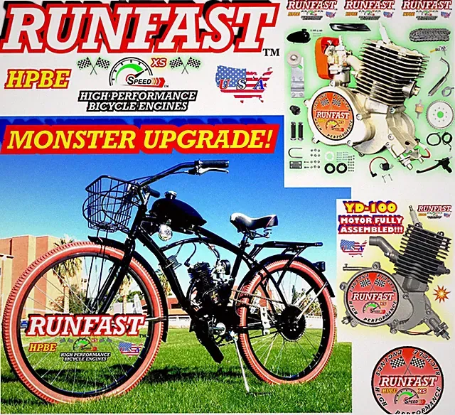 NEW 2-STROKE/80CC COMPLETE MOTORIZED BIKE KIT AND CRUISER BICYCLE