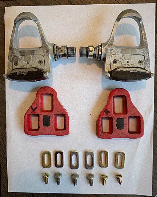 road bike pedals Shimano PD-7401 vintage/classic, Delta/ARC cleats included