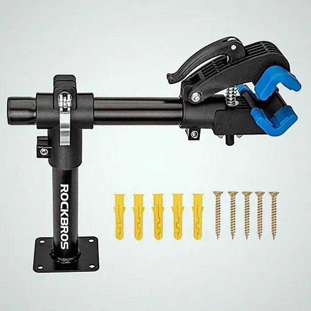 ROCKBROS Bike Repair Stand Bench Mount Home Clamp Steel 360° Wall Mount Rack