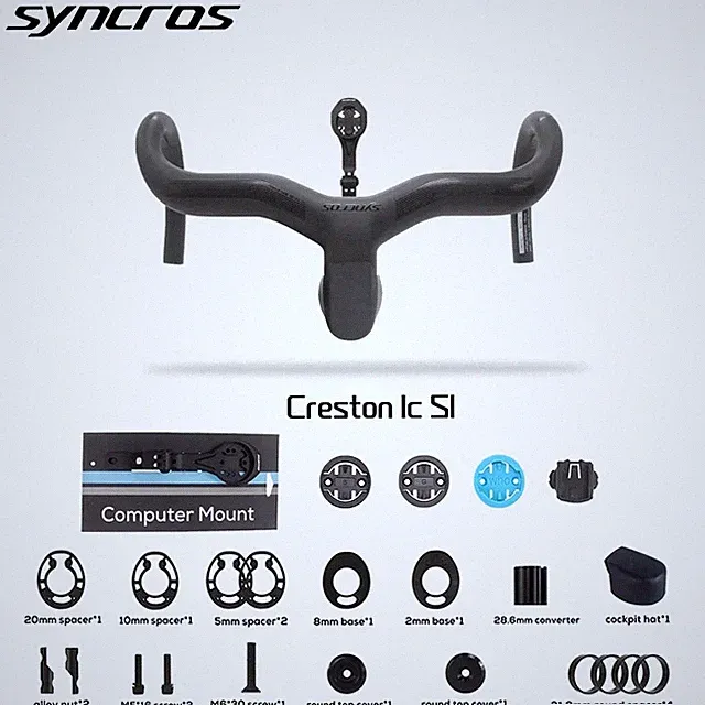 Syncros Carbon Fiber Handlebar with Mout for Road Bike Internal Cable Routing