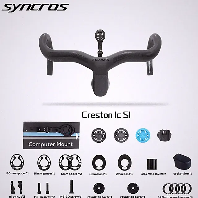 Syncros Integrated Carbon Handlebar Road Bike Internal Cable Routing 31.8/28.6mm