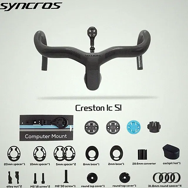 Syncros Integrated Carbon Handlebar WIth Mount for Bike Internal Cable Routing