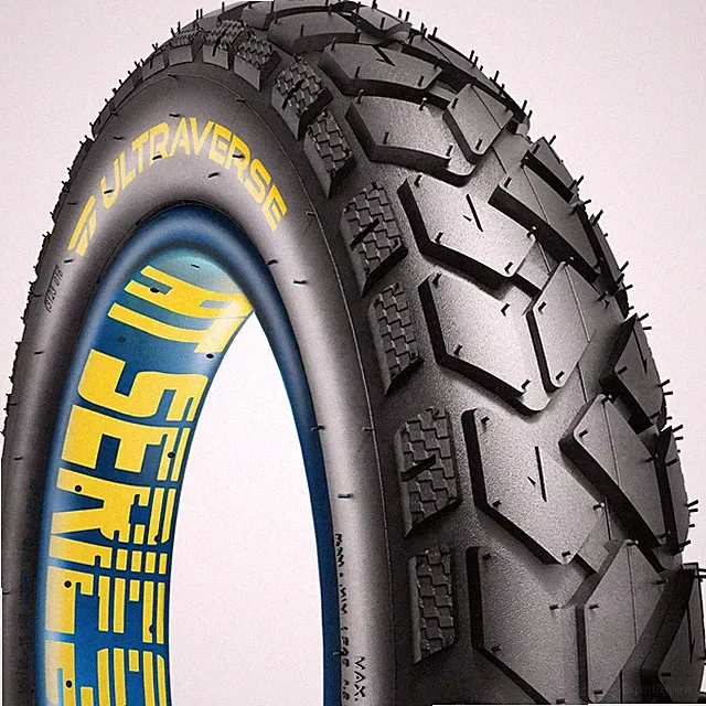 ULTRAVERSE 16x4.0 E-Bike Fat Tire - Robust, 16x4.0, black tire, yellow logo